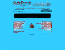 Tablet Screenshot of bodybenefits.net